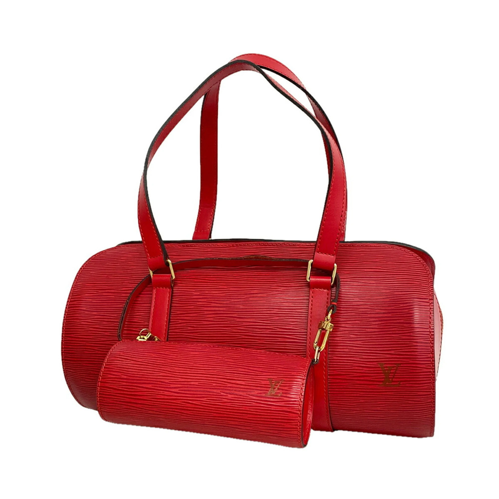 Louis Vuitton Epi Soufflot Handbag M52227 Castilian Red Women's